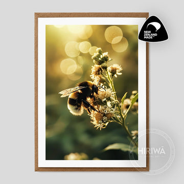 Meadow Bee Blossoms (Greeting Card)