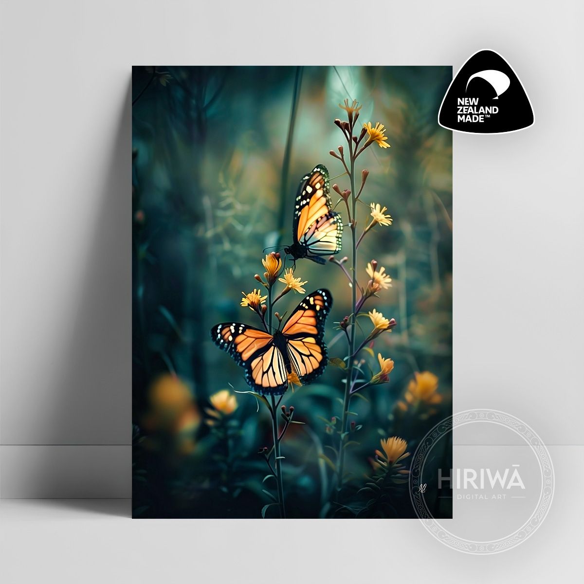 Butterfly Elegance (Print) — artwork by Hiriwā Digital Art