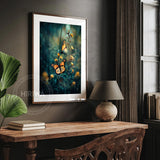Butterfly Elegance fine art print displayed in a frame with white border.