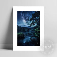 Infinite Reflections fine art print with a white border by Hiriwā Digital Art.