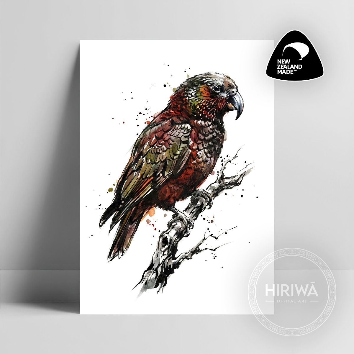 Kākā (Print) — artwork by Hiriwā Digital Art