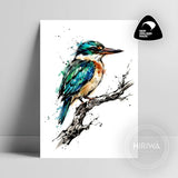 Kōtare | Kingfisher (Print) — artwork by Hiriwā Digital Art