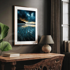 Tidal Patterns fine art print displayed in a frame with white border.