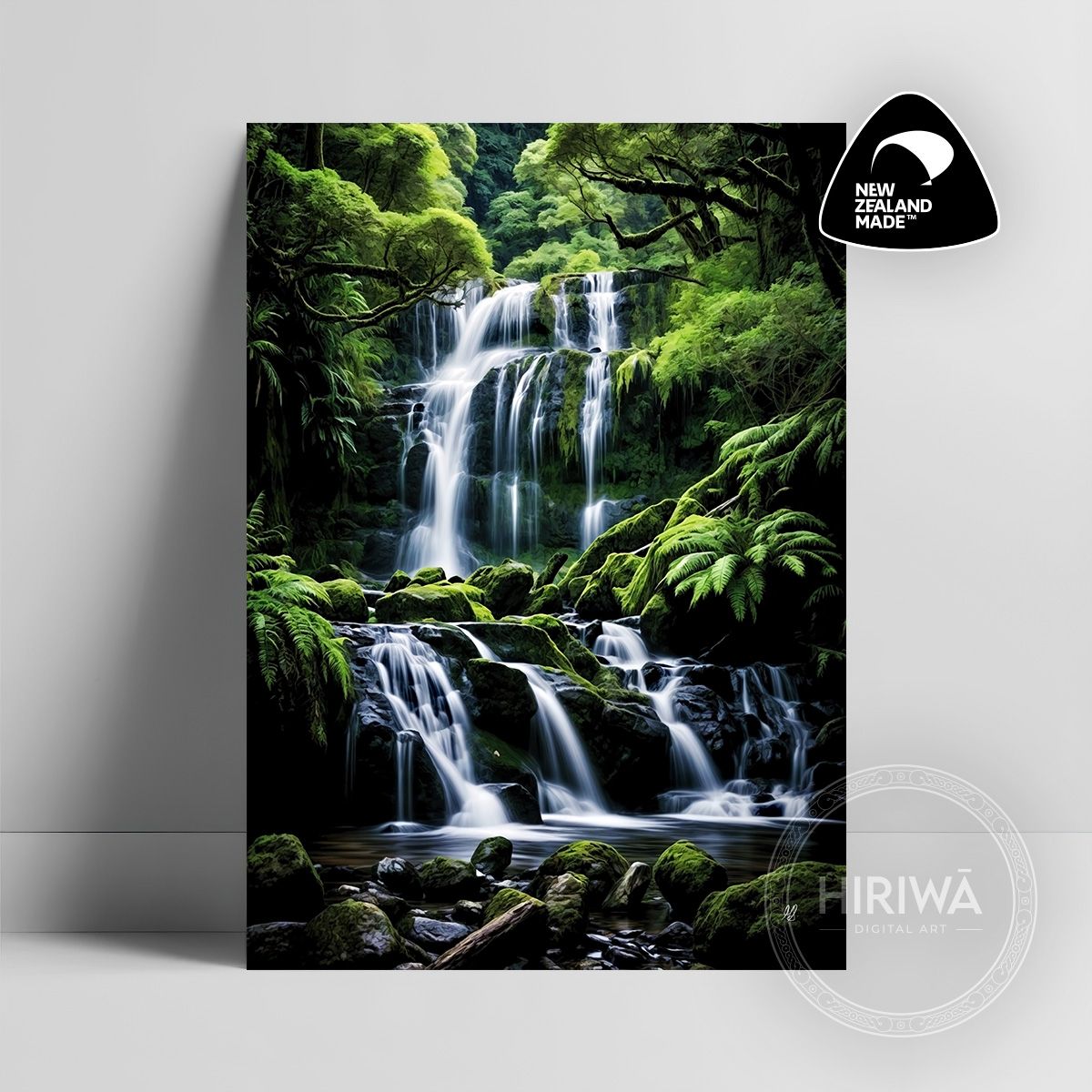 Tiered Falls — fine art print by Hiriwā Digital Art