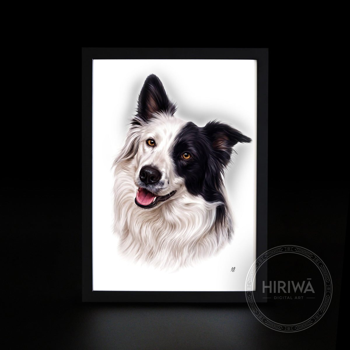 Custom pet portrait of Jura